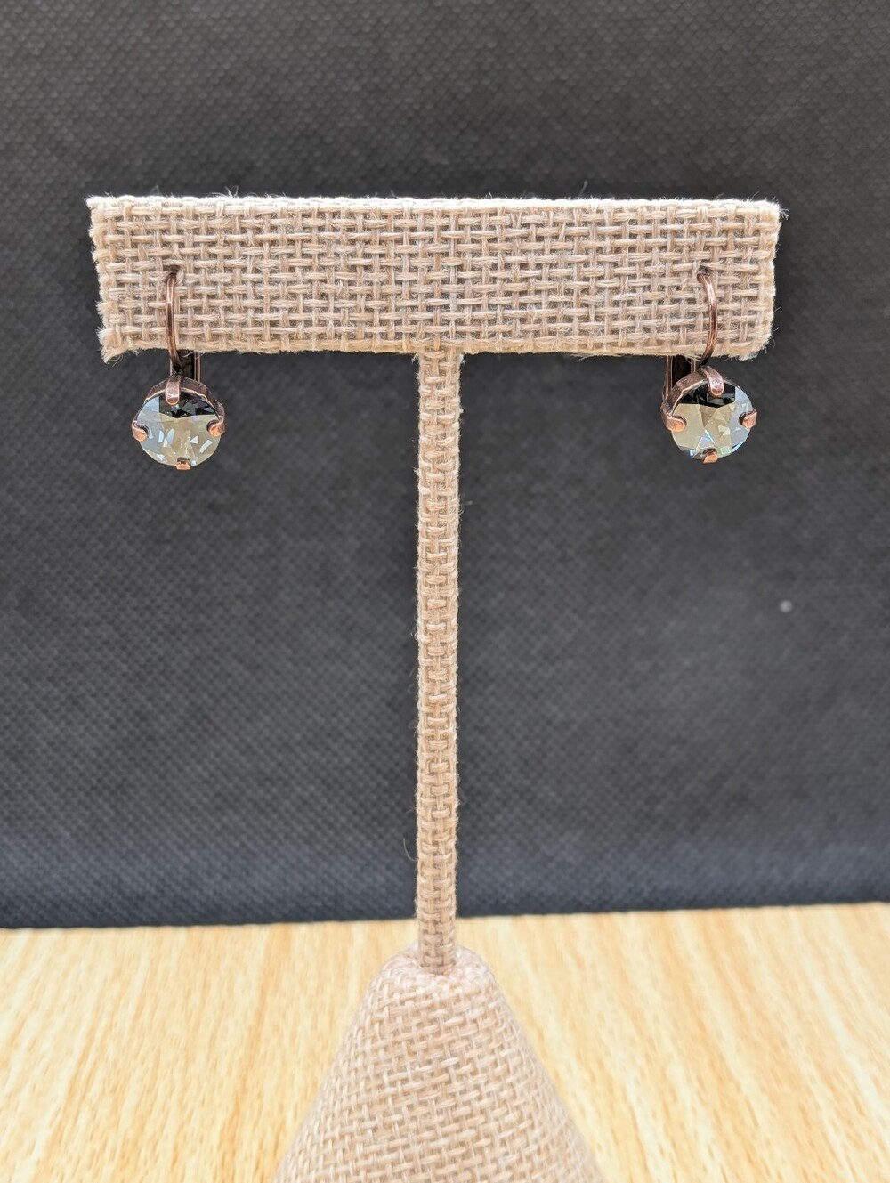 Sabika Blue And Brass Earrings